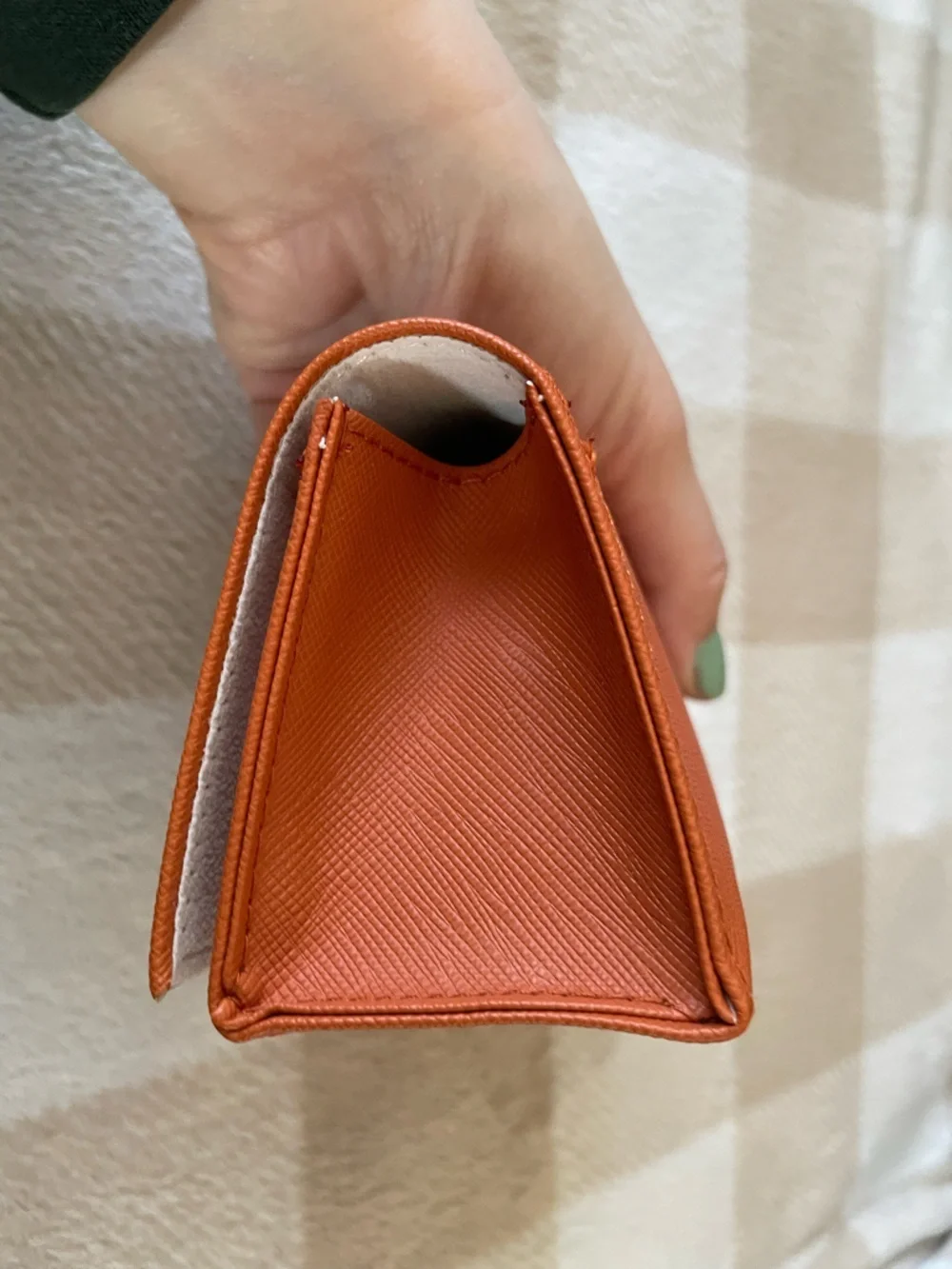 NEW Tory Burch Glasses Holder Orange with Gold Logo